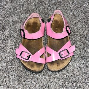 C7 pink Birkenstocks girls sandals